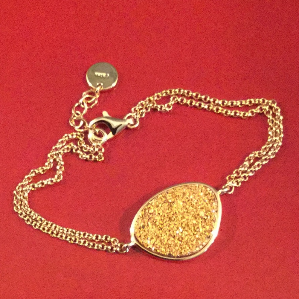 Gold Druzy Bracelet